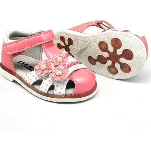 Girl Pearl flowers Sandals Kids Orthopedic Shoes Children Leather Sandals