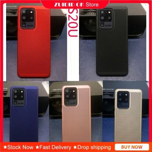 Mesh Frosted Phone Case for Samsung Galaxy S20 / S20 Ultra / S20 Plus Cooling and Breathing Creative Wholesale PC Red Gold Black
