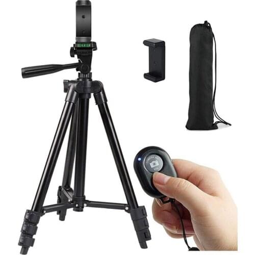 Phone Tripod, 40 Inch Extendable Cell Phone Tripod with Remote and Universal Phone Holder, for Video Recording/Vlogging