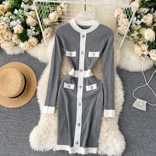 Модные вязаные платья Teeuiear China At AliExpress