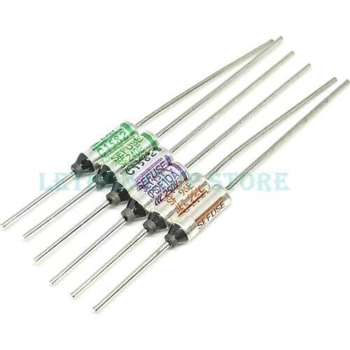5pcs Thermal Fuse 15A 250V Temperature Control Thermostat Switch 73 77 94 99 113 121 133 142 157 172 192 216 240 C Degree SEFUSE