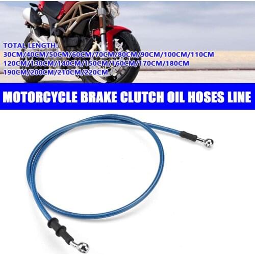 30cm-110cm Universal Motorcycle Braided Brake Clutch Oil Hose Line Pipe Tube Brake Tubing Fit For Yamaha For Suzuki For Harley