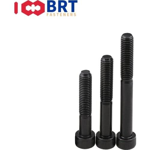 1/10pc M3 M4 M10 Full thread half thread Black grade 12.9 DIN912 Socket Head Cap Schroeven Hex Socket Schroef