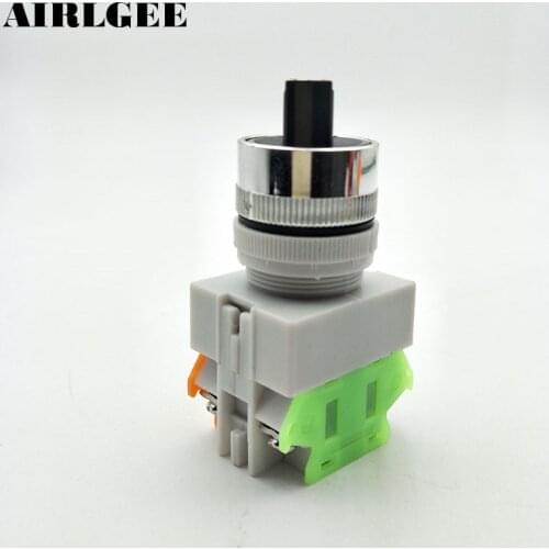 10A 660V 2 Positons ON-OFF 4 Terminal 1NO+1NC Latching Rotary Selector Switch 22mm Mount hole Knob Switch LAY37-11X/2