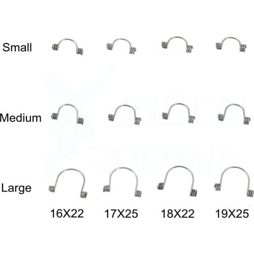 50pcs/Lot Dental SS Orthodontic Single Anterior Teeth Torque Rectangular Springs