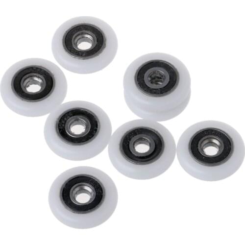 8Pcs/Set Shower Door Runner Rollers Wheels Pulleys Replacement Parts 23mm Diameter