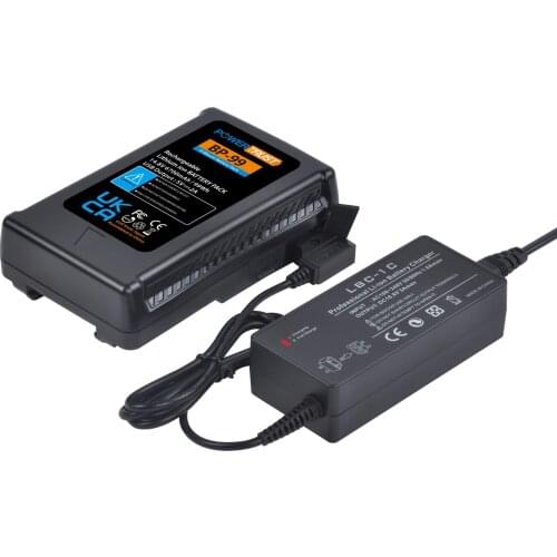 99Wh V Mount V-Lock Battery and D-tap Output Charger for Sony Video Digital Camera Camcorder Broadcast Replacement Brick