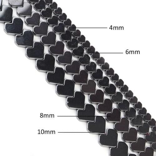 Boutique Charm Black Gallstone Necklace Can Be Handmade Bracelet Jewelry Semi-finished Products Wholesale Flat Heart Shape