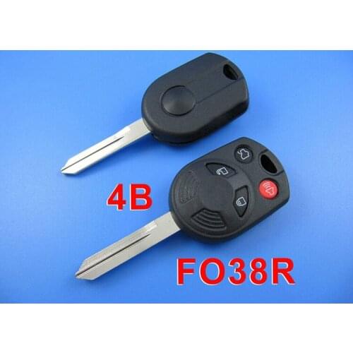 4 BUTTONS REMOTE KEY SHELL CASE FOR FORD RAPTOR EXPLORER FOB KEY BLANK WITH FO38 RIGHT BLADE 5PCS/LOT
