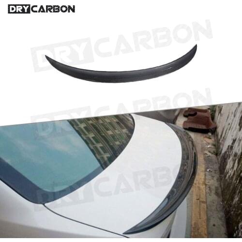 Dry Carbon Fiber Rear Boot Spoiler For BMW 3 Series E90 350i 325i 2005 - 2012 P Style Spoiler FRP Car Trunk Trim Wings