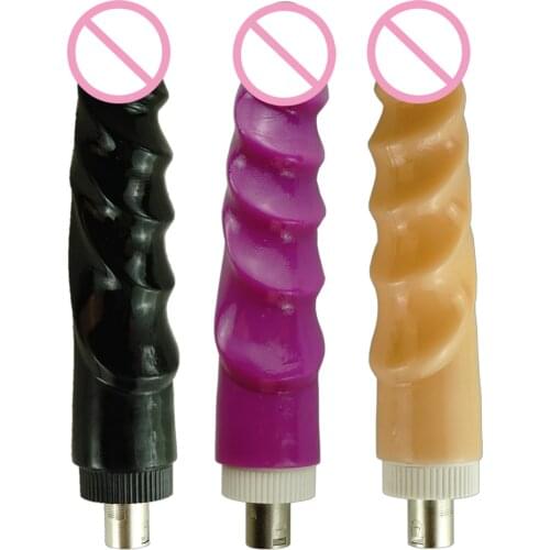 Fredorch A2&F2 machinegun accessories 3XLR Connector Spiral stimulation dildo for Female masturbation