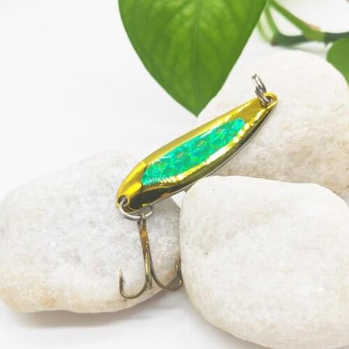 5Pcs/lot 7g/5cm Artificial Bait Trout Spoon Long Shot Gold Silver Metal Fishing Lure Spoon Lure For Trout Perch Pike Pesca Isca