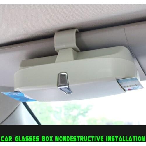 Youe Shone Car Eyeglass Box Car Sunshade Ticket Eyeglass Clip Multi-Function Car Eyeglass Box Personalized Fashion Car Eye Box