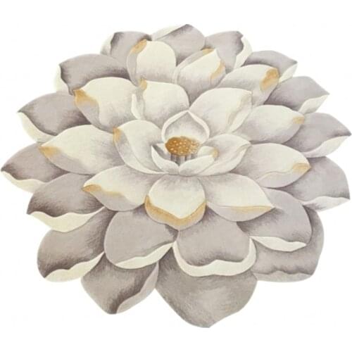 3D pattern Floral shaped classical handmade thick wool carpet ,big size decoration flower area rug