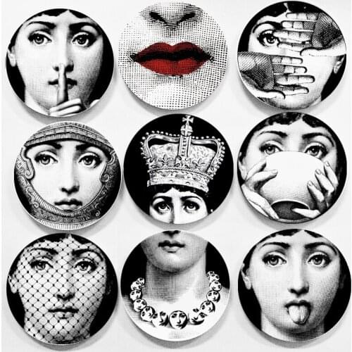 Creative Design Pattern Italy Milan Rosenthal Plates Ceramics Wall Hanging Decorative Plates Euro Stlye