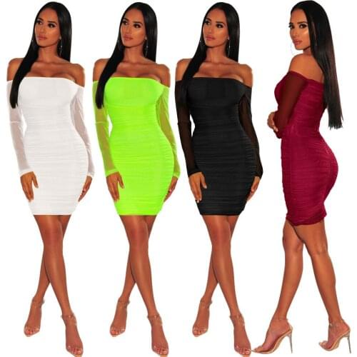 Летние платья с открытыми плечами LOSSKY China At AliExpress