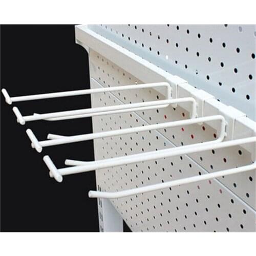 30cm Metal tube shelf hook supermarket double hooks hanger umbrella toothbrush commodity holder rack furniture accessories