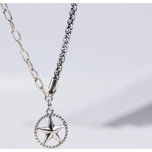 Fashion Round Star Jewelry For Female Pendant Wholesale Gothic Sweater Chain Irregular Vintage Style Around the Neck Necklaces