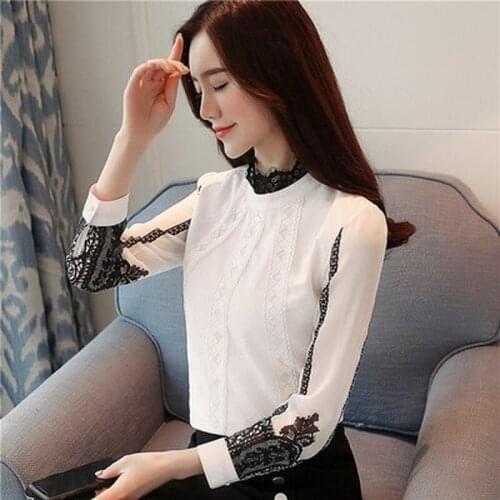 Mulheres tops e blusas 2019 tops feminino blusa para as mulheres camisa branca completa blusas arco chiffon sOlida Com