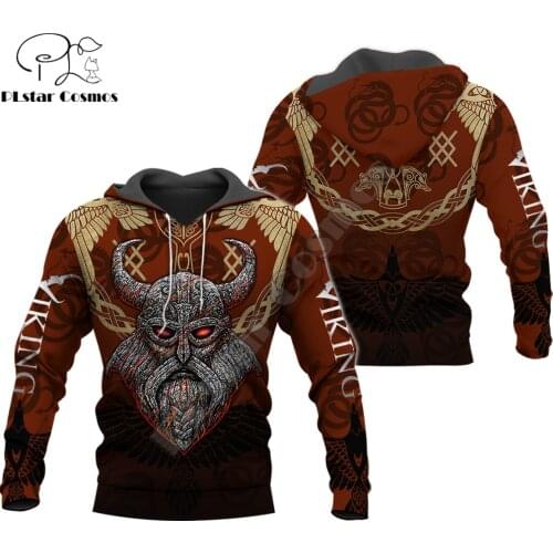 Viking Tattoo 3D Print Men Hoodies Harajuku Fashion tracksuit Sweatshirt pullover Streetwear Autumn Unisex hoodies women jacket