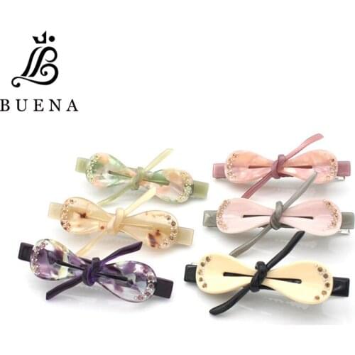 Brand New Duckbill Cip With Bow For Girls Hair Accessories Nice Gift Duckbill Clip Acetate Hair Clips