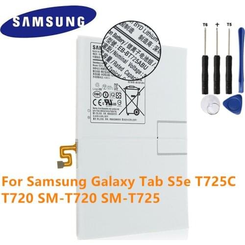 Original Replacement Tablet Battery EB-BT725ABU For Samsung Galaxy Tab S5e T720 T725C Authentic Battery 7040mAh + tools