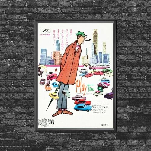 Play Time - Jacques Tati, French Cinema Movie Poster Wall Painting Home Decoration (No Frame)