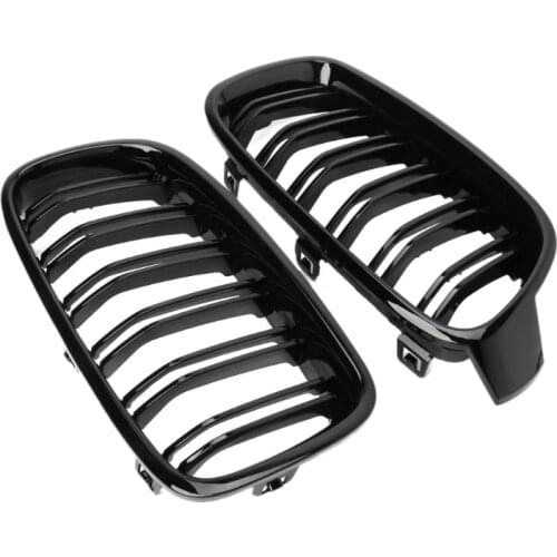 1Pair Gloss Black Front Grille/Grilles Kidney For BMW 3-Series F30 F31 F35 2012-2017 Car Styling