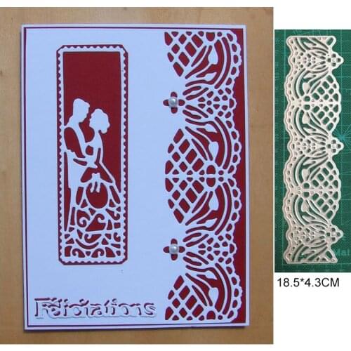 Wedding Lace Border Couple Metal Cutting Dies Stencils for DIY Scrapbooking Album Stamp Paper Card Embossing Stencil