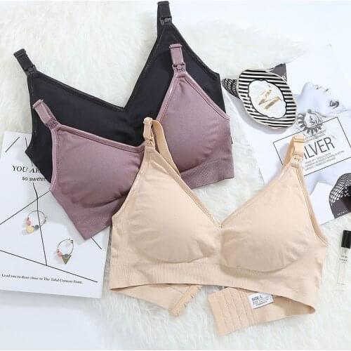 Comfortable breathable pregnant women underwear breastfeeding nursing bra anti-sagging gather women spandex summer bras