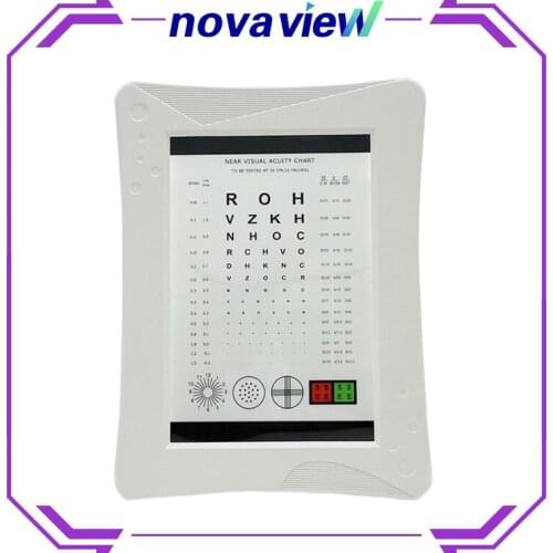 Ophthalmic near chart high quality visual acuity
