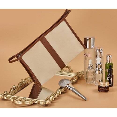 High Quality Makeup Bag Women Fashion Canvas Cosmetic Bag Patchwork PU Make Up Bag Toiletry Bag Necessarie Feminina Makeup Pouch