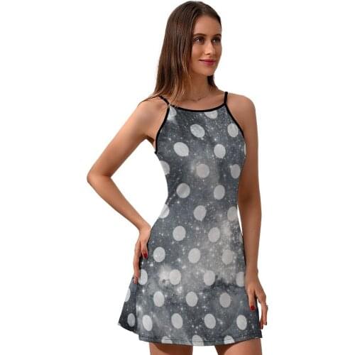 Universe Dress Suspender New Business Dresses Girls Printed Spandex Simple One-Piece Dress