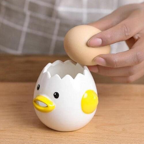 1pc Lovely Cartoon Chicken Ceramic Egg White Separator Yolk Dividers Kitchen Tool Baking Utensils Egg Holder Kitchen Supply