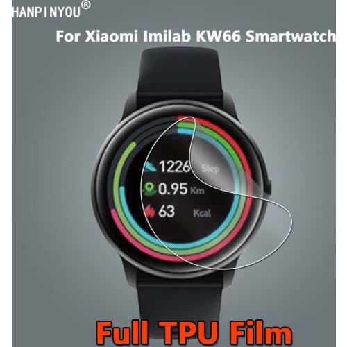 10Pcs For Xiaomi Imilab KW66 Smart GPS Watch Ultra Clear Full Cover Soft TPU Hydrogel Film Screen Protector -Not Tempered Glass