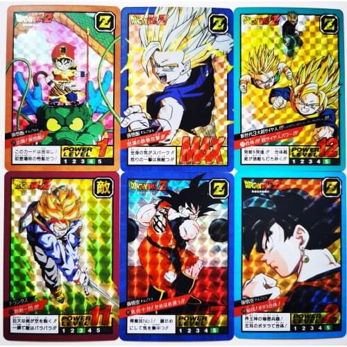 16pcs/set Dragon Ball Z First Edition Fierce Fight Super Saiyan Goku Vegeta Hobby Collectibles Game Anime Collection Cards