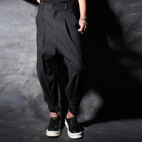 27-44 New 2017 New mens clothing fashion Hair Stylist harem pants trousers plus size singer costumes