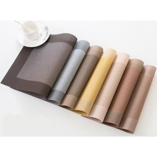 2020 30x45cm Vinyl Table Placemat Stain Resistant Non-slip Table Cloth Home Decoration Plastic Pad Mat Washable Vinyl Table Mats