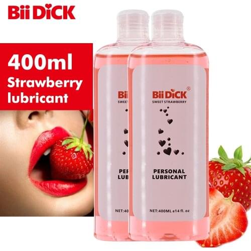 400ml Strawberry Flavor Anal Grease for Sex Lubricant Lube Gel Vagina Lubrication Fruit Taste Water Based Oil Lubricante Sexual