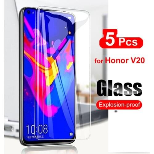 5Pcs Protective Glass for Huawei Honor V20 9H Screen Protector Hard Tempered Glass for Huawei Honor View 20 V20 Film Clear