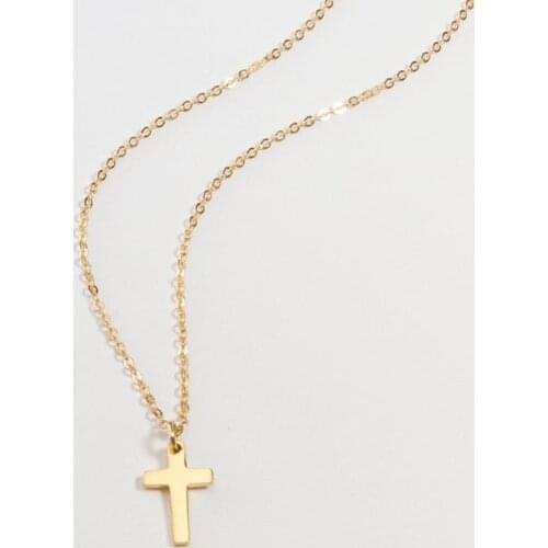 Prevent Allergies 925 Silver Minimalist Ladies Cross Necklace Religious Necklace Fashion Jewelry Birthday Wedding Gift