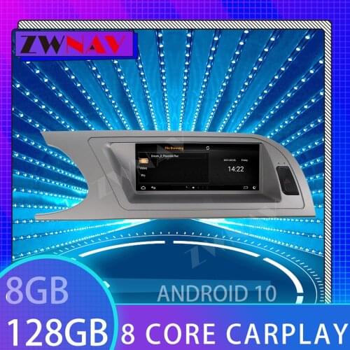 Car Dvd Multimedia Player Auto for AUDI A4 2009-2016 Android 10 Eight core GPS Navigation 128G CARPLAY