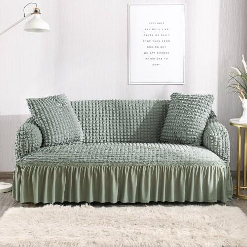 YANYANGTIAN Elastic sofa cover sectional corner sofa covers for living room plain dyed couch cover 1/2/3/4 seater