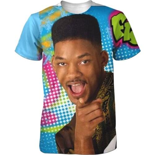 REAL American US SIZE Fresh Prince high quality Custom made 3D Sublimation Print T-Shirt plus size 3xl 4XL 5XL 6XL