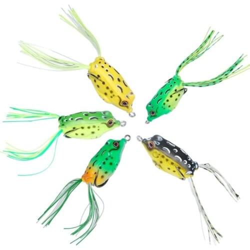 Soft Frog Rubber Fishing Lure Tackle Bass Hooks Jigging Fishing Lure Bait Prop Topwater Catfish Silicone Artificial Wobblers