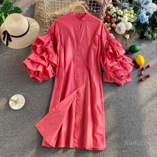 NANCYLIM Fashionable Shirt Dresses