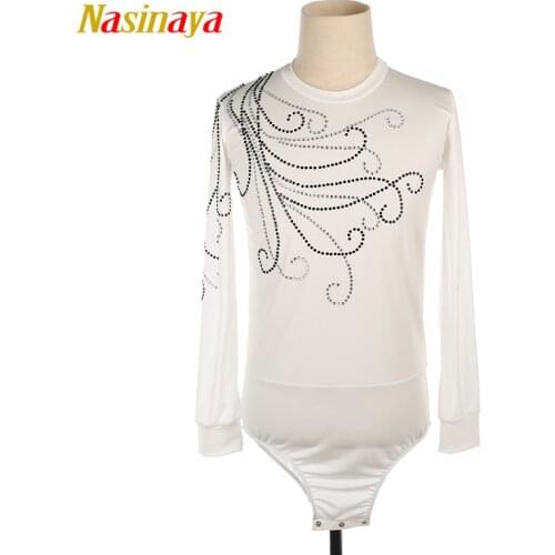 Nasinaya 22 Colors Boys Man Figure Skating Performance Clothing Customized Competition Ice Skating Leotard Kids Gymnastics White