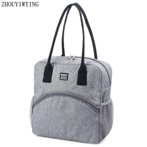 Portable Lunch Bag New Thermal Insulated Box Tote Cooler Handbag Bento Pouch Dinner Container Outdoor Picnic Food Storage Case