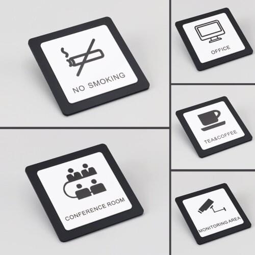 Simplicity Light Luxury No Smoking Warm Reminder Cash Register Sign Creative House Acrylic Department Card Men' Womens Bathroom