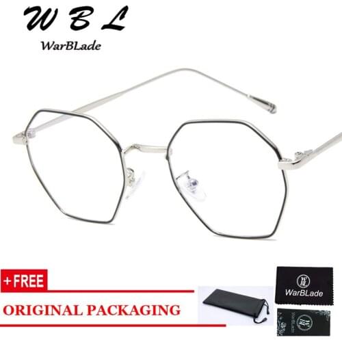 WarBLade 2018 New hexagon Shapes Brand Designer Men Sunglasses Transparent Lens Sun Glasses Lady UV400 Hot sale